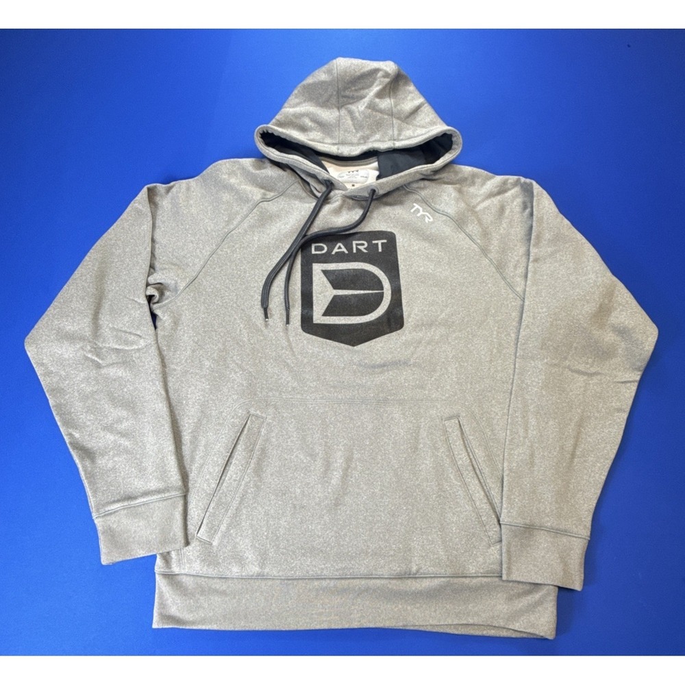 TYR DART Pullover Hoodie Men's Medium Gray Hooded Sweatshirt